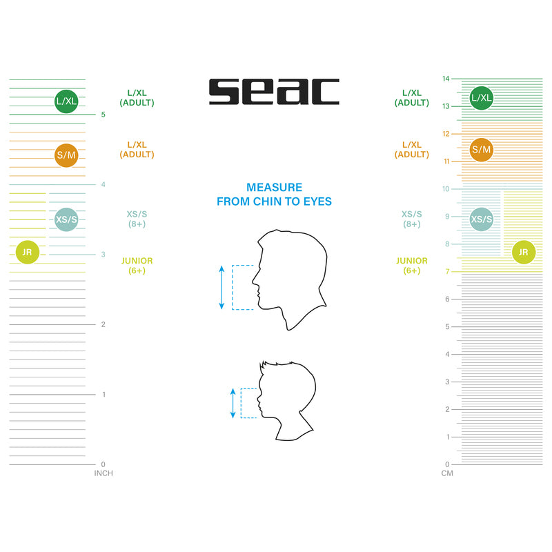 Seac Libera Full Face Mask Size Chart