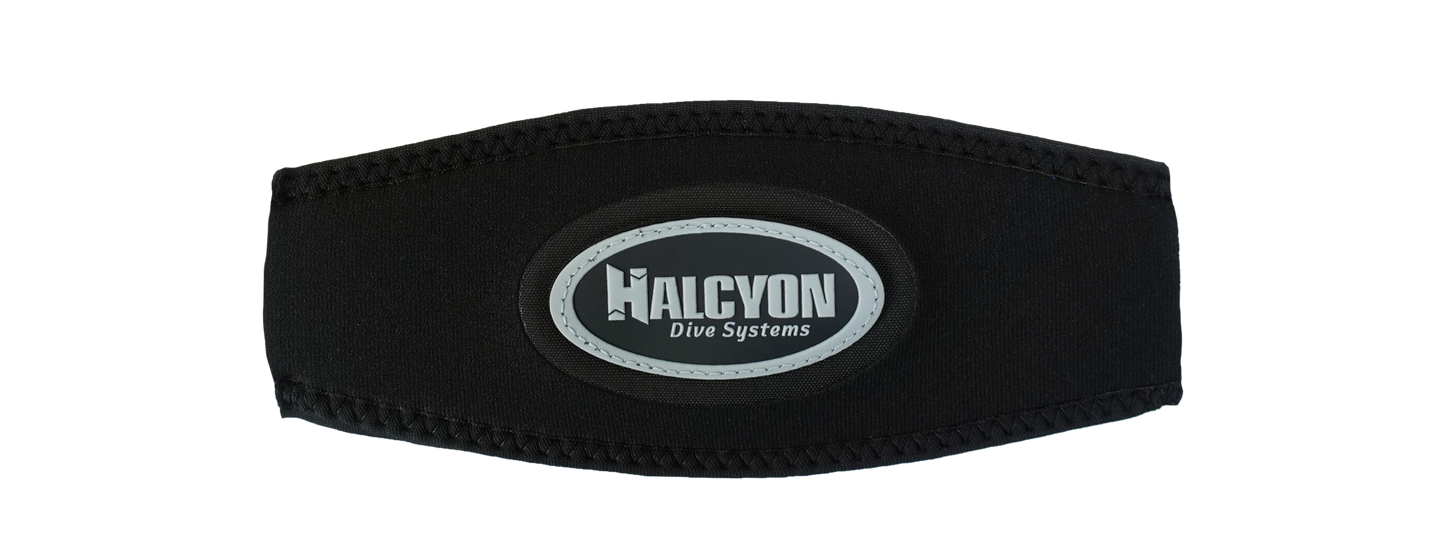 Halcyon Neoprene Logo Mask Strap Cover - Grey