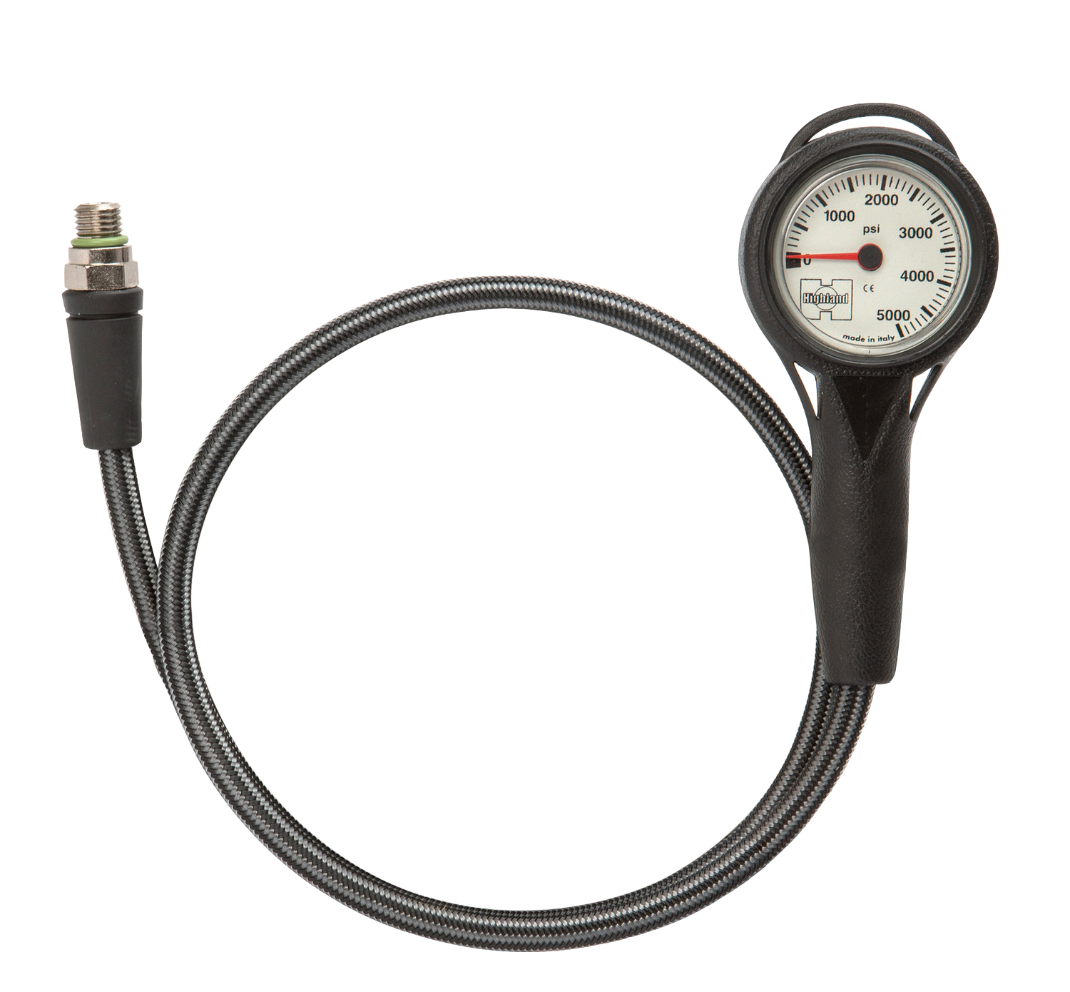 Highland Thin-Line Pressure Gauge Complete Miflex Hose