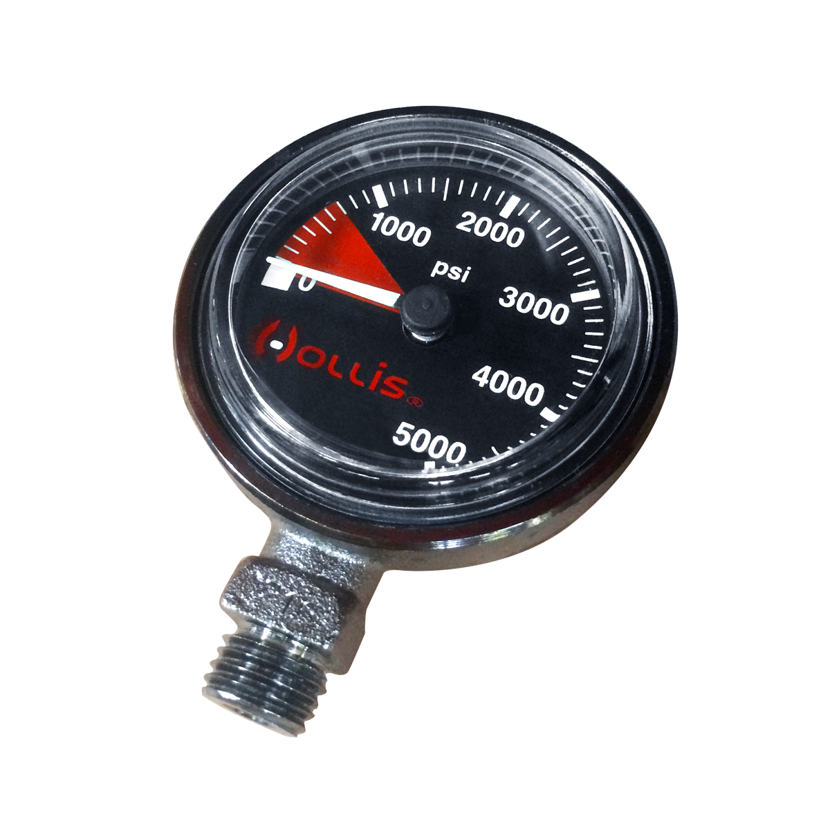 Hollis Low-Profile Brass Pressure Gauge