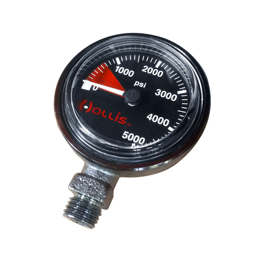 Hollis Low-Profile Brass Pressure Gauge