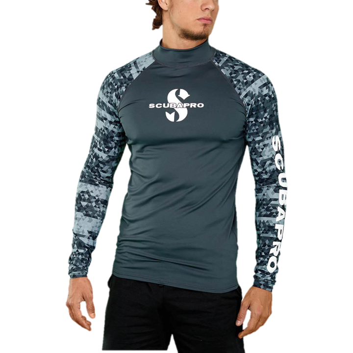 ScubaPro UPF 50 Men's Long Sleeve Rash Guard - Graphite