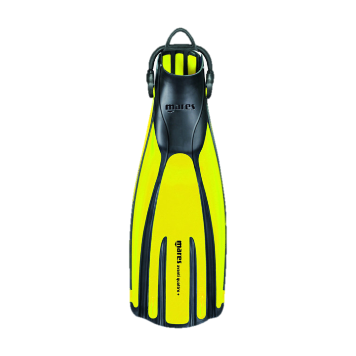 Mares Avanti Quattro Plus Open Heel Bungee Strap Fin - Yellow