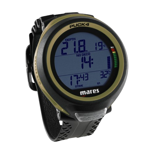 Mares Puck 4 Dive Computer - Black & Olive