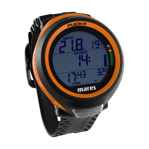 Mares Puck 4 Dive Computer - Black & Orange