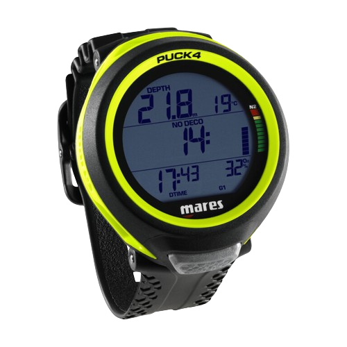 Mares Puck 4 Dive Computer - Black & Yellow