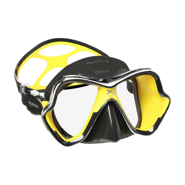 Mares X-Vision Chrome Liquidskin Mask - Black & Yellow