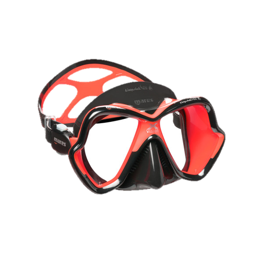 Mares X-Vision Ultra LiquidSkin Dive Mask - Black & Red