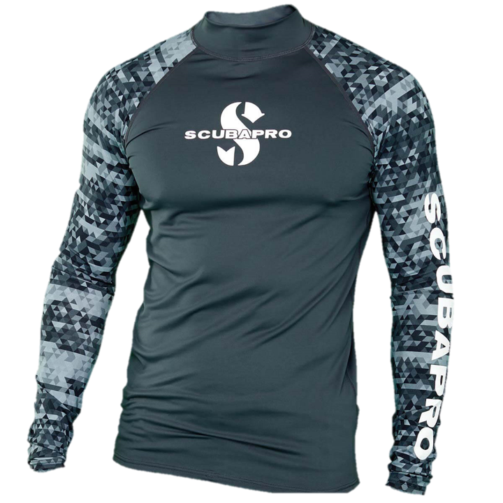 ScubaPro UPF 50 Men's Long Sleeve Rash Guard - Graphite