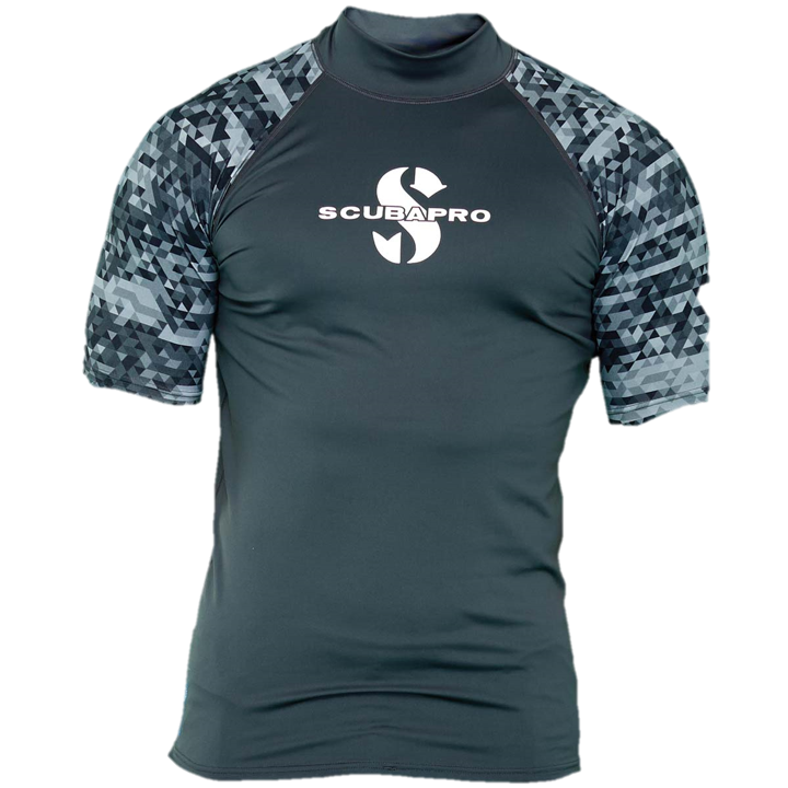 ScubaPro UPF 50 Men's Short Sleeve Rash Guard - Graphite