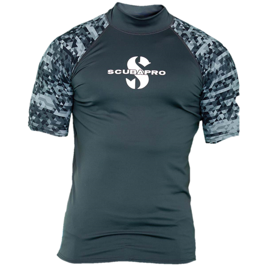 ScubaPro UPF 50 Men's Short Sleeve Rash Guard - Graphite