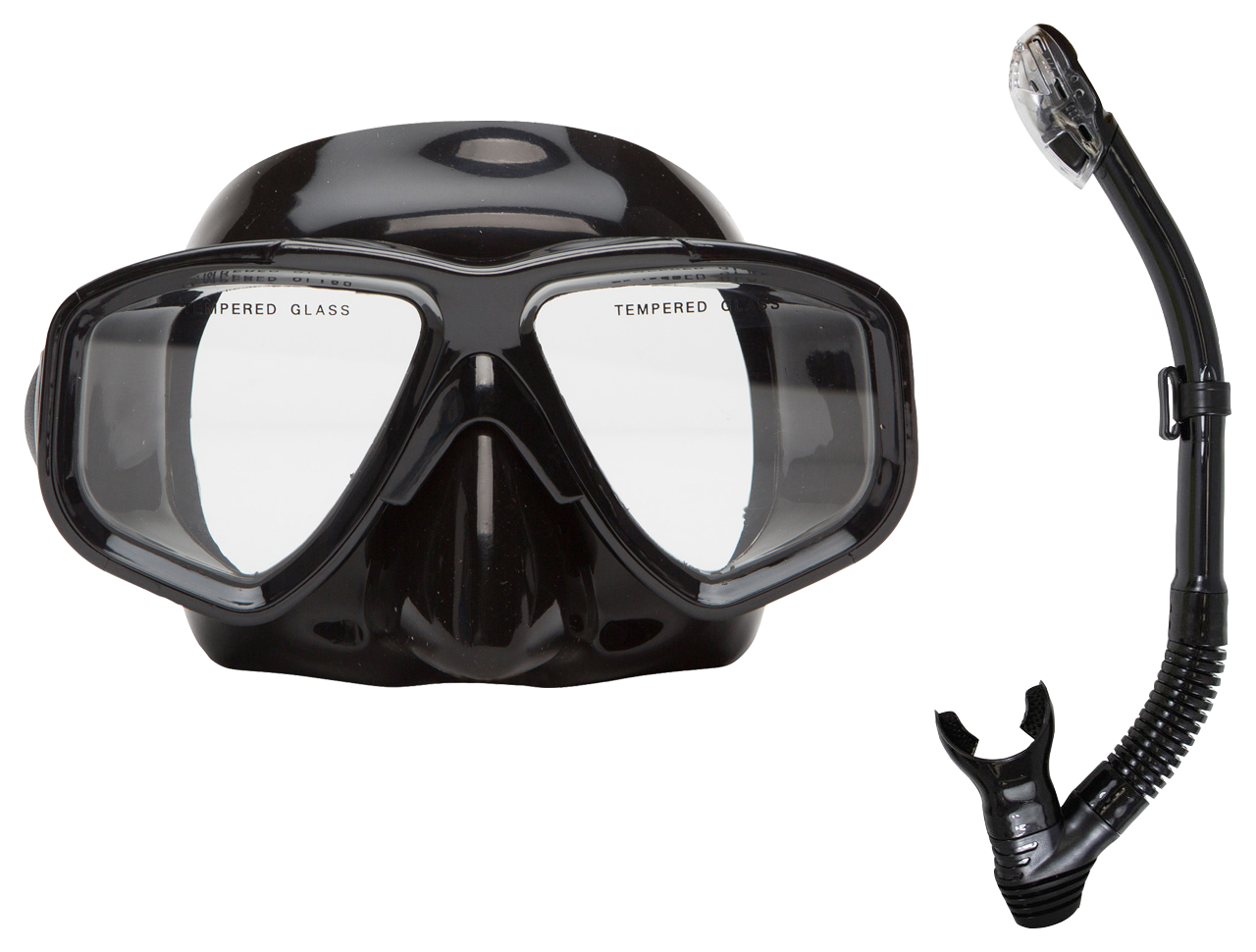 OceanWays Caribbean Mask & Snorkel Combo Black