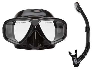 OceanWays Caribbean Mask & Snorkel Combo Black