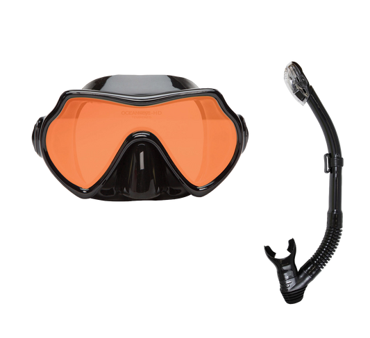 OceanWays SeeSharp Dry Mask & Snorkel Combo