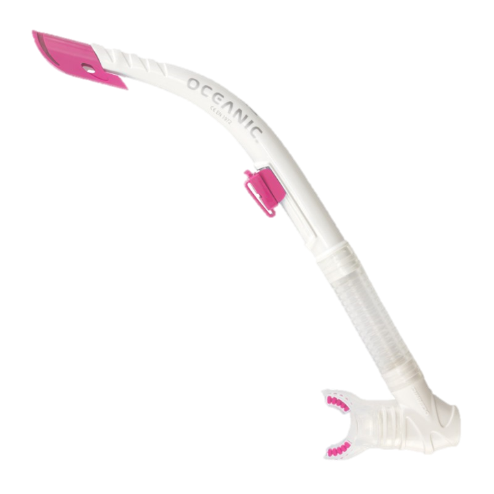 Oceanic Arid Semi-Dry Snorkel - White & Pink