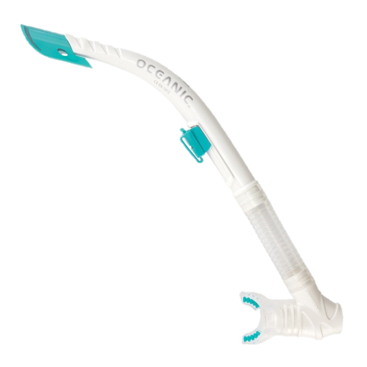 Oceanic Arid Semi-Dry Snorkel - White & Sea Blue