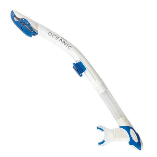 Oceanic Ultra Dry Snorkel - White & Blue