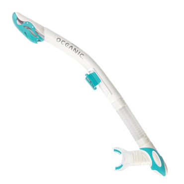 Oceanic Ultra Dry Snorkel - White & Sea Blue