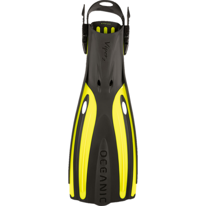 Oceanic Viper 2 Open Heel Fins - Black & Yellow