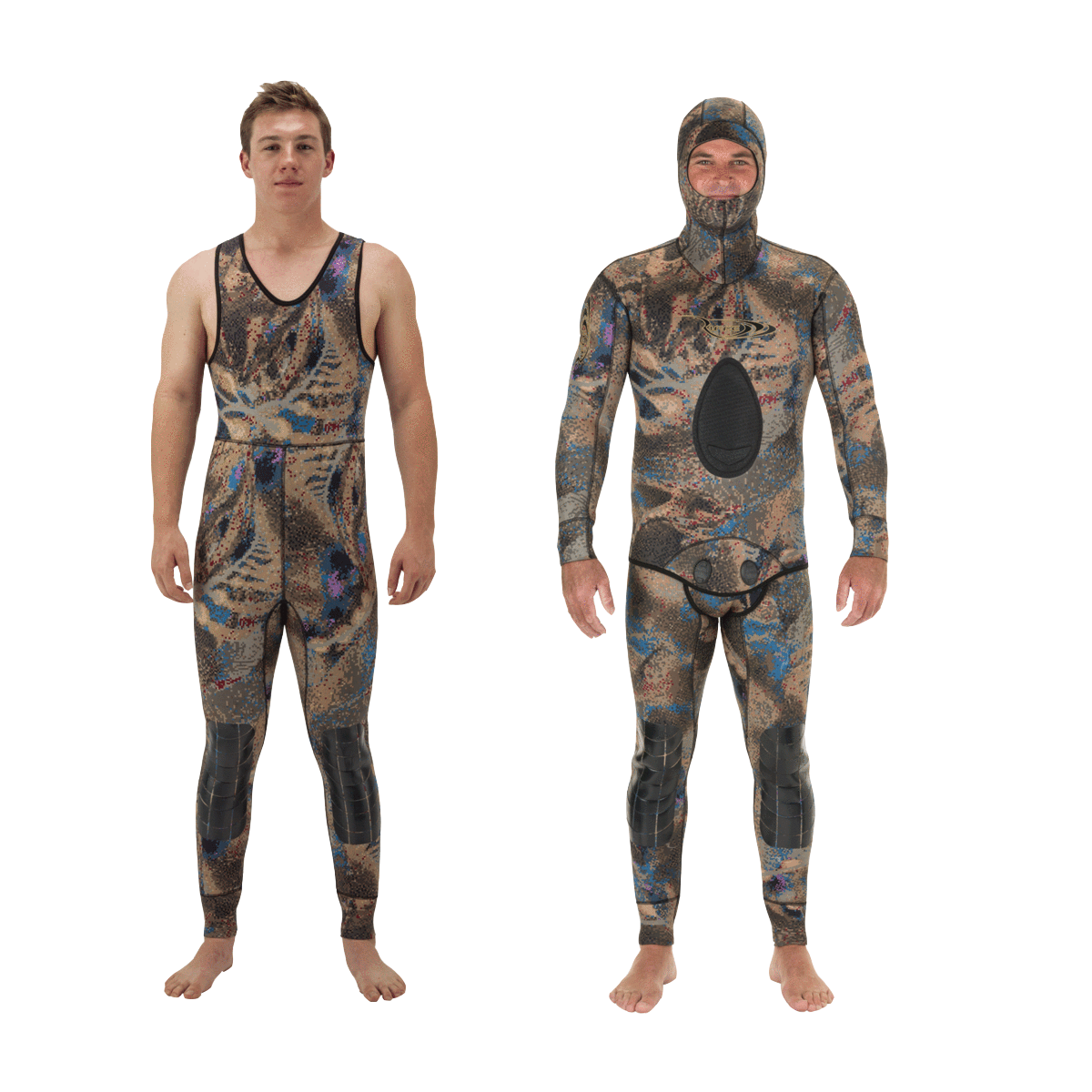 Riffe Covi-Tek Camo 5mm 2pc Wetsuit (Hooded Top & Farmer John Bottom)