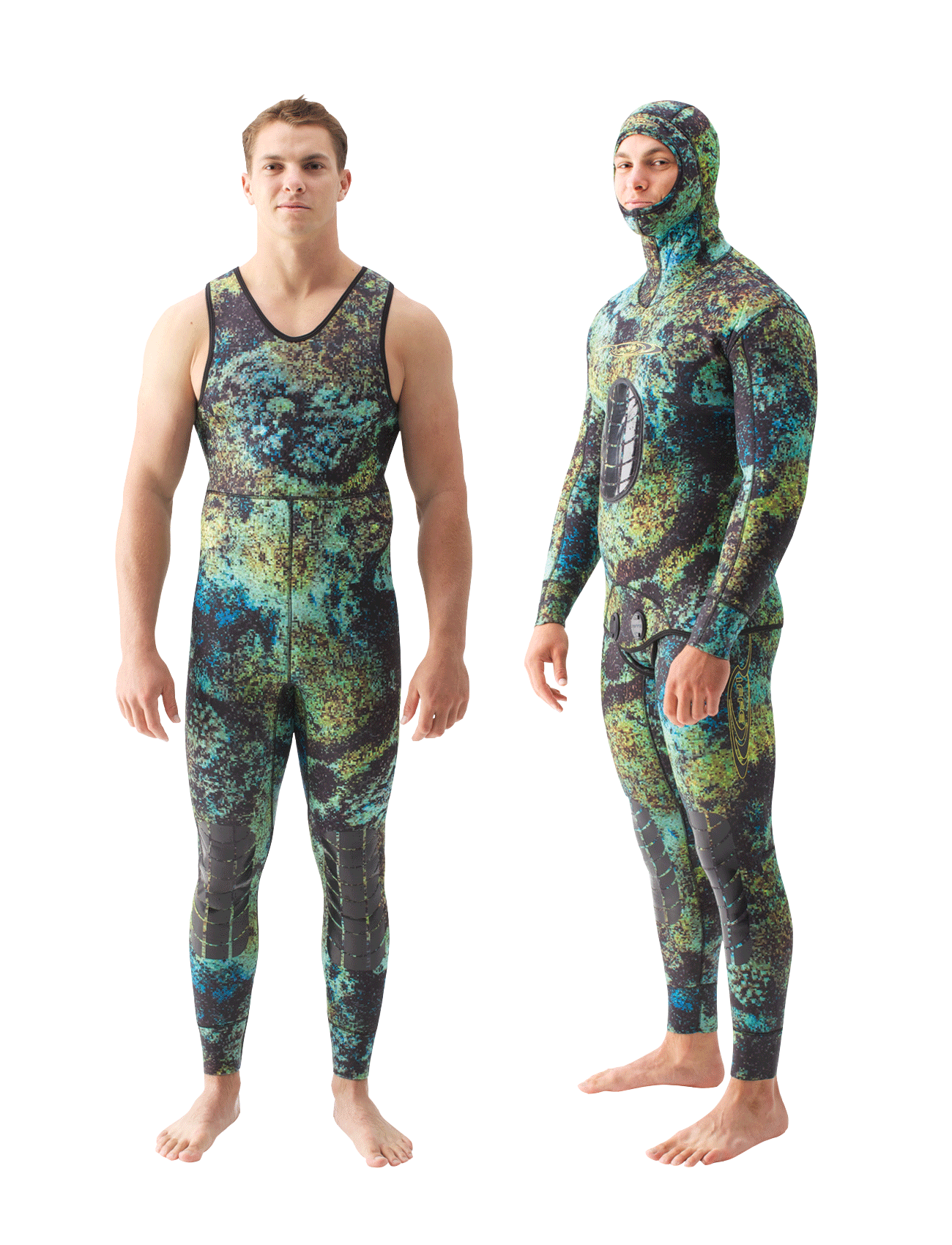 Riffe Digi-Tek Camo 5mm 2pc Wetsuit (Hooded Top & Farmer John Bottom) 