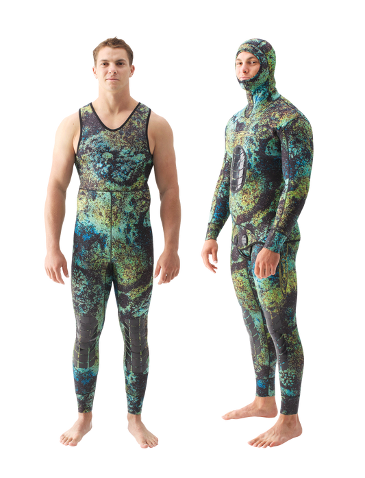 Riffe Digi-Tek Camo 5mm 2pc Wetsuit (Hooded Top & Farmer John Bottom) 