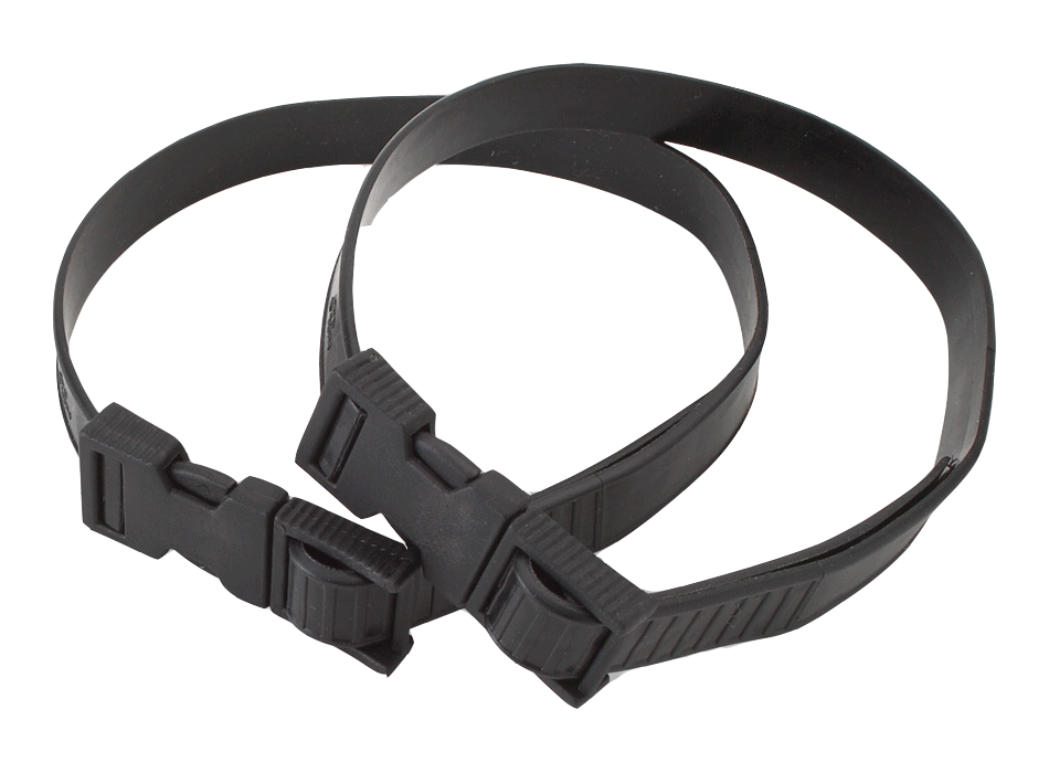 Riffe Rubber Leg Straps With Buckles