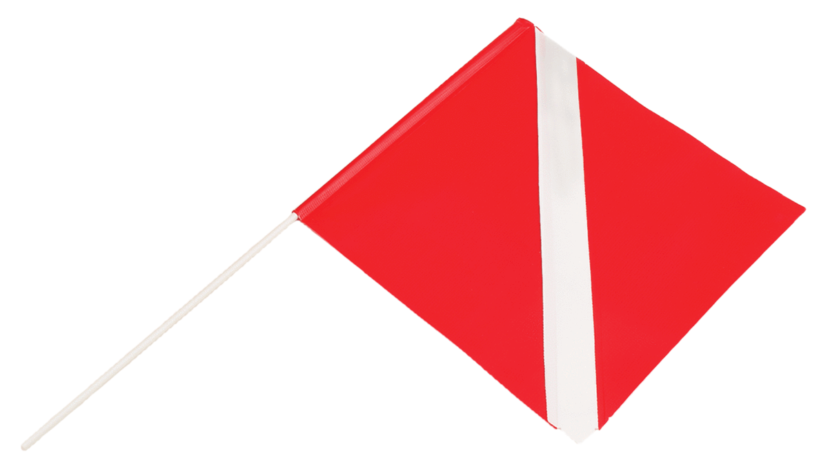 Riffe Torpedo Float Flag With Pole - Diver Down Flag