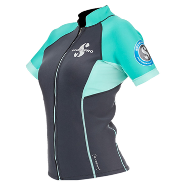 ScubaPro Everflex 1.5 womens short sleeve caribbean teal