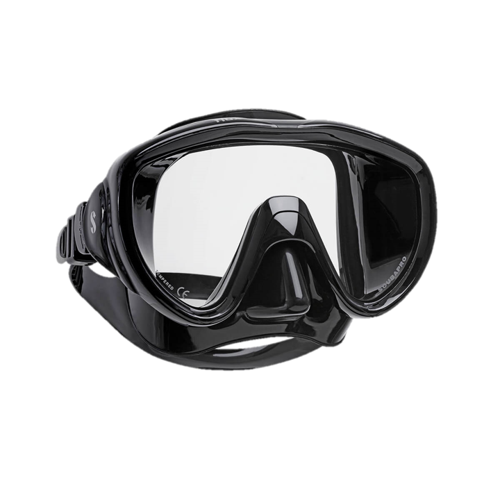 ScubaPro Flux Mask Black with Black Skirt