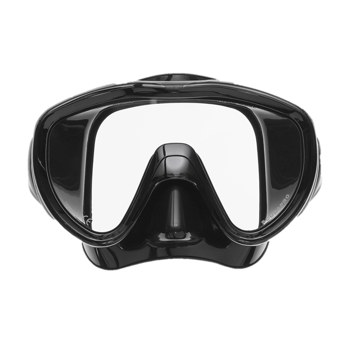 ScubaPro Flux Mask Black with Black Skirt Front