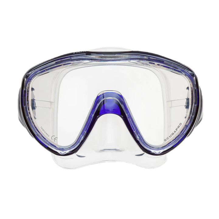 ScubaPro Flux Mask Blue with Clear Skirt