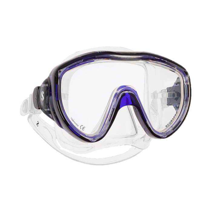 ScubaPro Flux Mask Blue with Clear Skirt