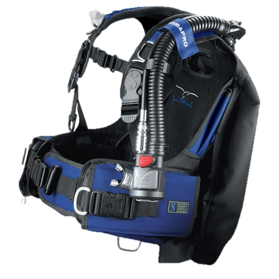 ScubaPro LadyHawk BCD w/AIR2 - Black & Blue