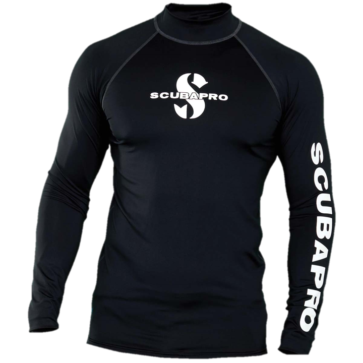 ScubaPro UPF 50 Men's Long Sleeve Rash Guard - Black