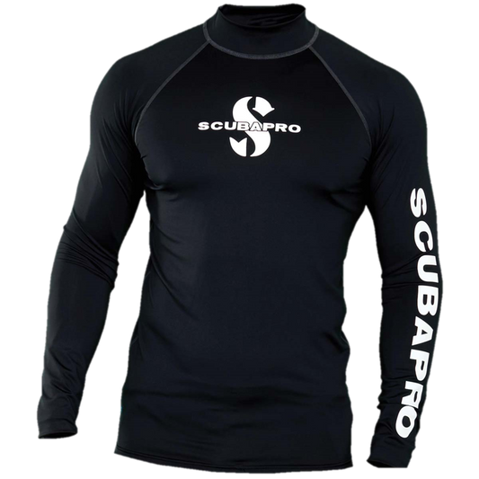 ScubaPro UPF 50 Men's Long Sleeve Rash Guard - Black