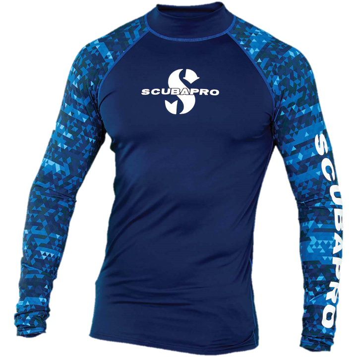 ScubaPro UPF 50 Men's Long Sleeve Rash Guard - Blue