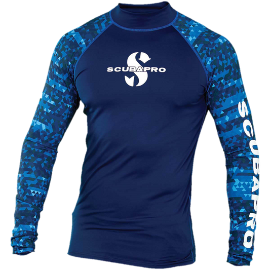 ScubaPro UPF 50 Men's Long Sleeve Rash Guard - Blue