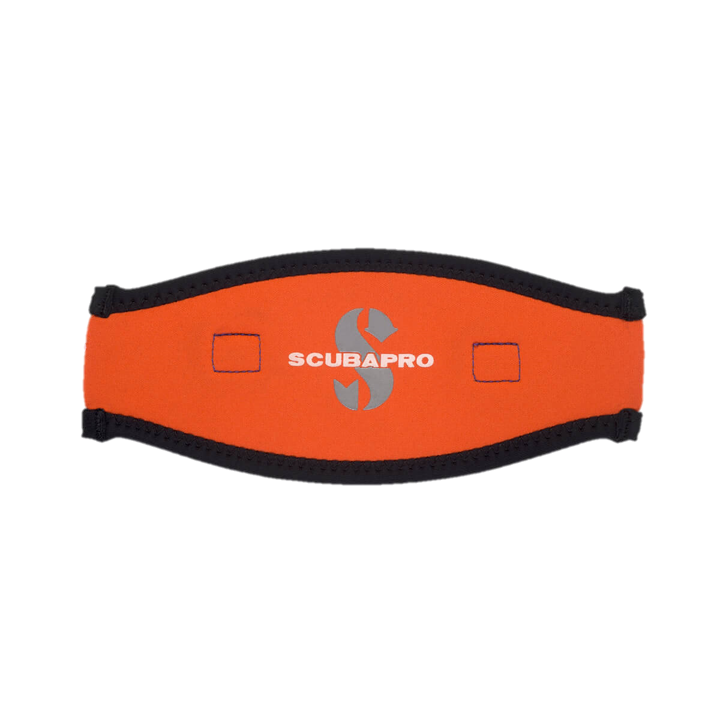 Neoprene Mask Strap,  2.5MM - Black/Orange