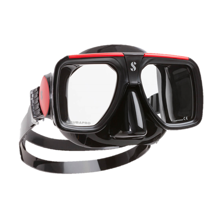 ScubaPro Solara Dive Mask Black Red with Black Skirt