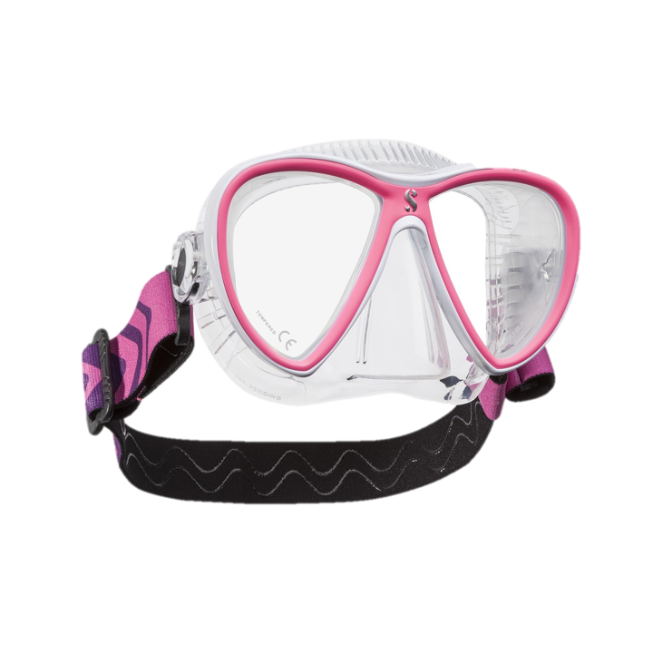 ScubaPro Synergy Twin with Comfort Strap Clear Pink with Clear Skirt