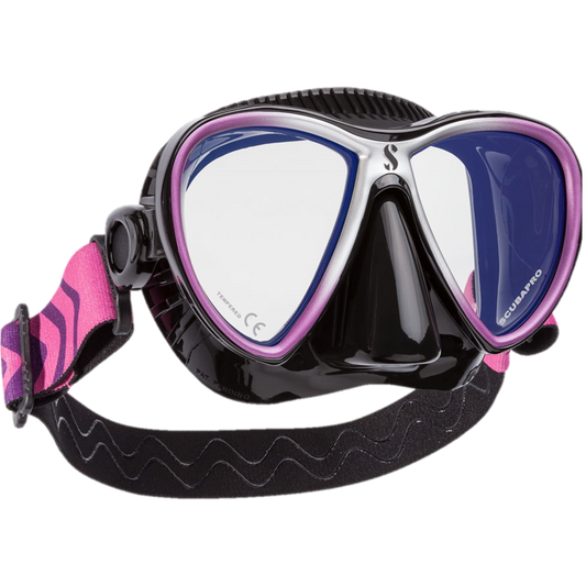 ScubaPro Synergy Twin Black Purple Mirrored Lens and Black Skirt