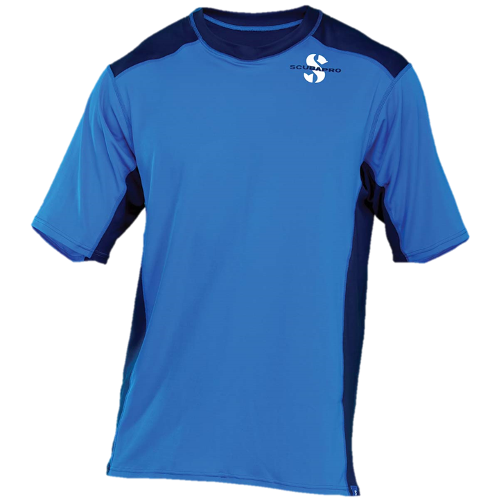 ScubaPro UPF50 Short Sleeve Channel Flow Men's Rash Guard - Blue