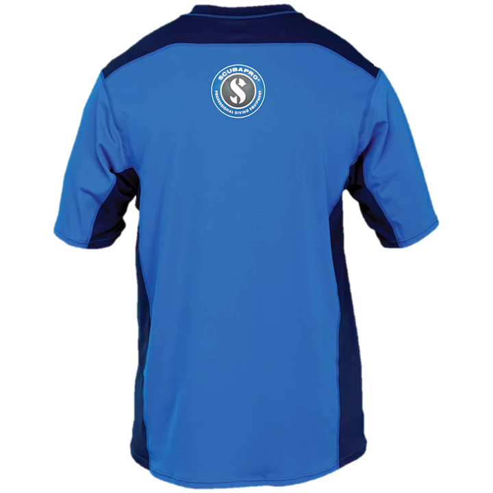 ScubaPro UPF50 Short Sleeve Channel Flow Men's Rash Guard - Blue