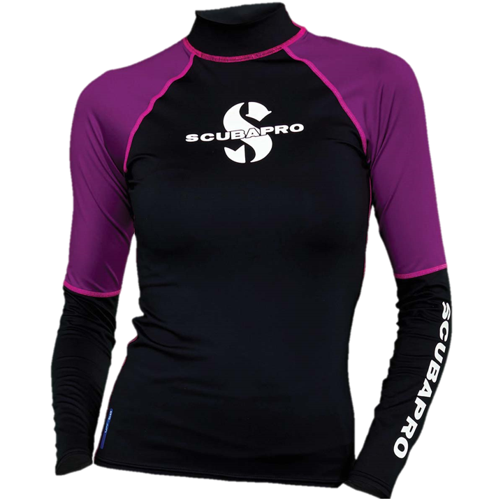 Flamingo Rash Guard Womens, Long Sleeve (UPF50) - Pink