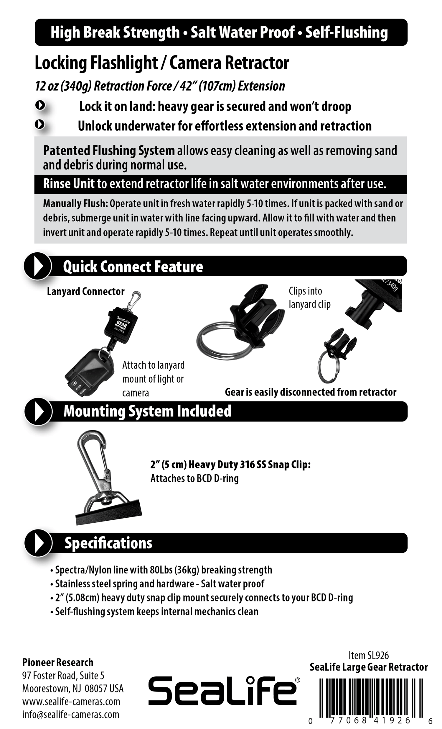 SeaLife Large Gear Retractor