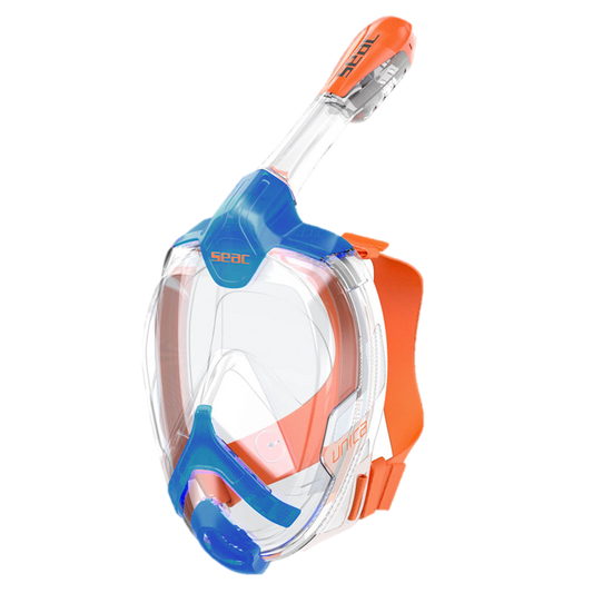 Seac Unica Full Face Snorkel Mask - Blue & Orange