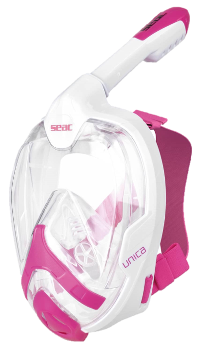 Seac Unica Full Face Snorkel Mask - White & Pink