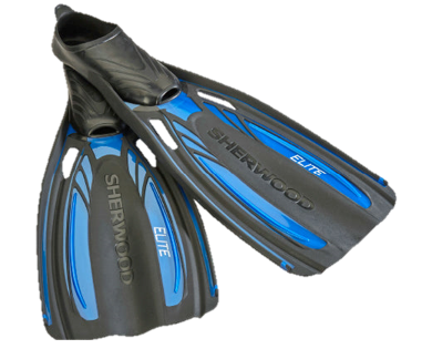 Sherwood Elite Full Foot Fins Steel Blue