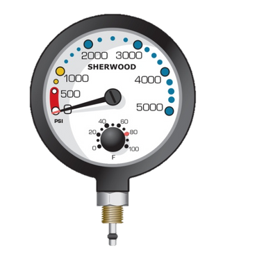 Sherwood Pressure Gauge w/o Boot & Hose